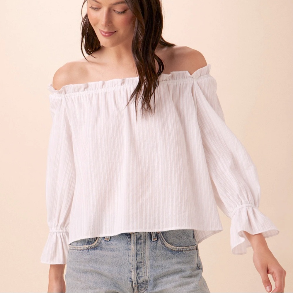 NWT Off Shoulder Valerie Poet Blouse Organic Cotton